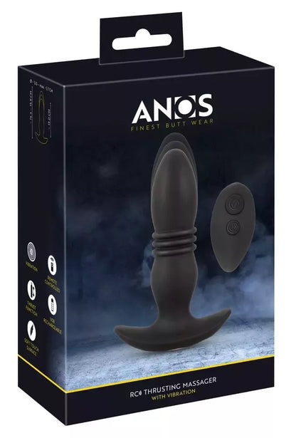 ANOS RC Thrusting Massager – Valdomas nuotoliniu būdu, juodas, 14,4–15,9 cm
