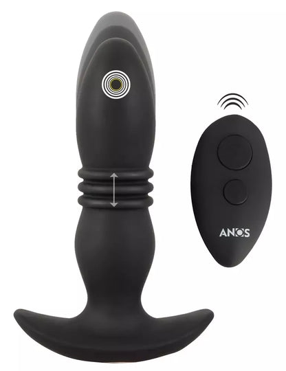 ANOS RC Thrusting Massager – Valdomas nuotoliniu būdu, juodas, 14,4–15,9 cm