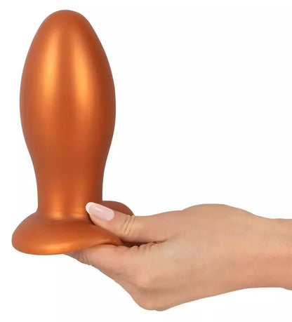 ANOS Soft XL kūgio formos analinis kaištis su siurbtuku, 16 cm, juodas
