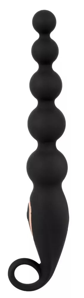 ANOS vibruojantys analiniai karoliukai, lankstūs, 7 režimų, silikoniniai, 22,1 cm, juodi