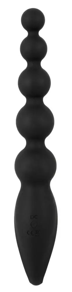ANOS vibruojantys analiniai karoliukai, lankstūs, 7 režimų, silikoniniai, 22,1 cm, juodi