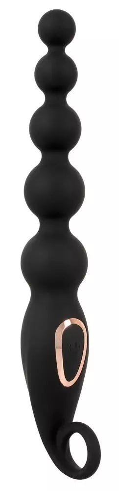 ANOS vibruojantys analiniai karoliukai, lankstūs, 7 režimų, silikoniniai, 22,1 cm, juodi