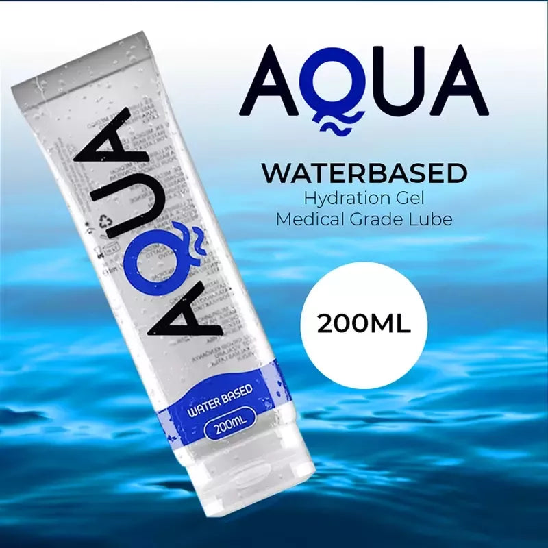 AQUA Quality vandens pagrindu sukurtas lubrikantas 200ml – skaidri, bekvapė formulė