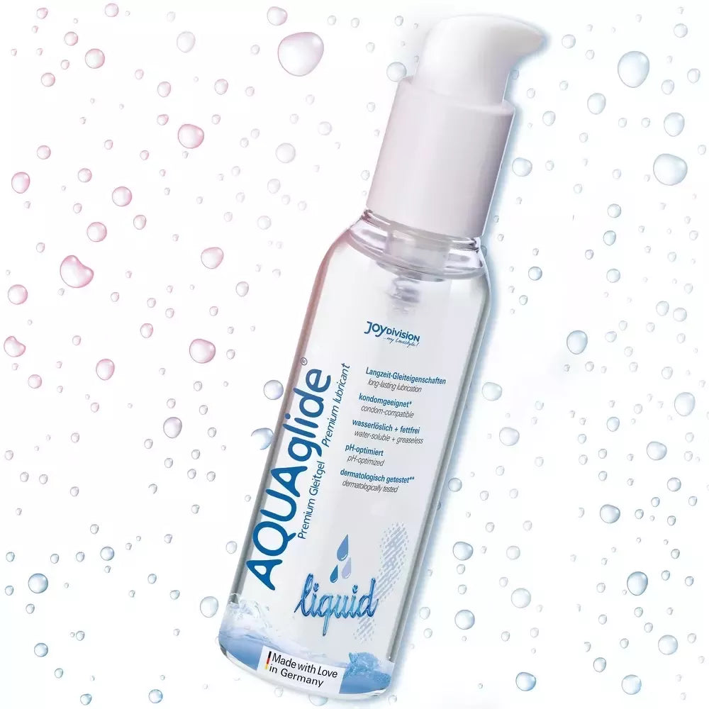 AQUAglide Liquid 125ml vandens pagrindo intymus lubrikantas, veganiška formulė