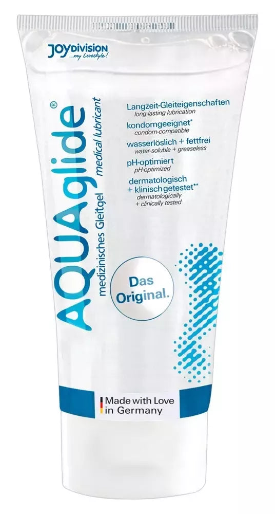 AQUAglide vandens pagrindo lubrikantas 50ml – skaidri formulė, kompaktiškas dydis