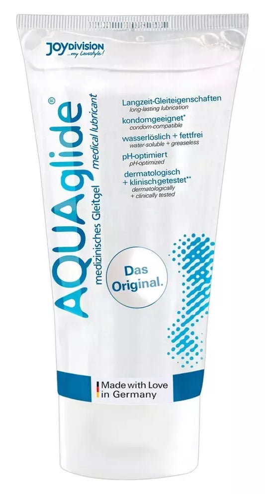 AQUAglide vandens pagrindo lubrikantas 50ml – skaidri formulė, kompaktiškas dydis