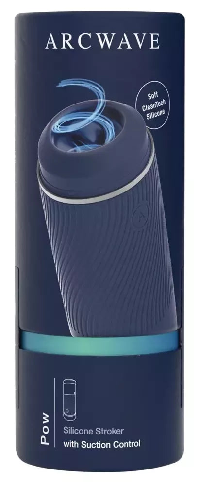 Arcwave Pow Blue intymus prietaisas su siurbimo kontrole, 18 cm, silikoninis