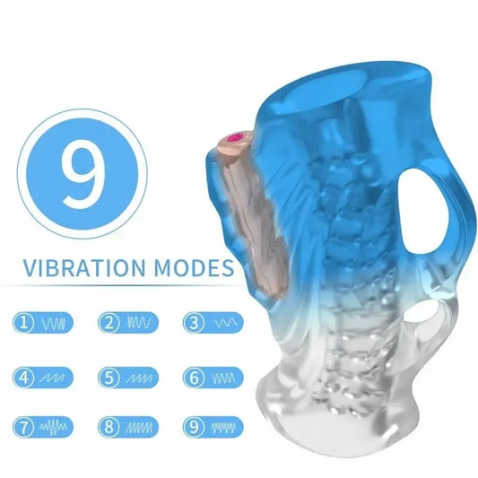 ARMONY Finger & Vibrator Blue Gradient įkraunamas intymus prietaisas