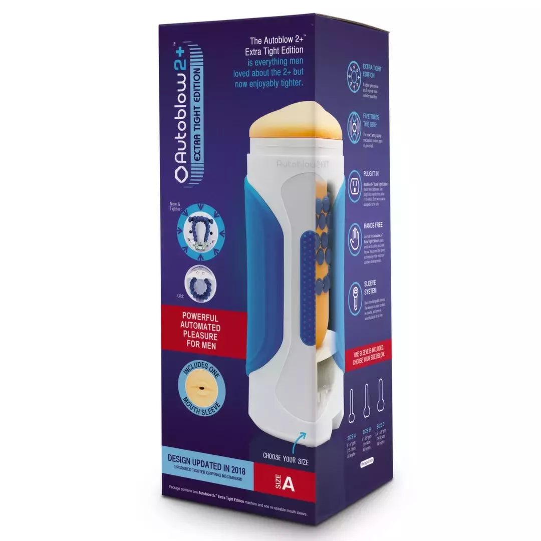 Autoblow 2 Plus XT intymus prietaisas ir A mova, maitinimas iš tinklo, reguliuojamas prigludimas