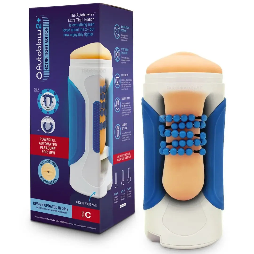 Autoblow 2 Plus XT intymus prietaisas su B dydžio (vidutine) mova