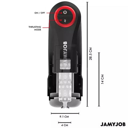 Automatinis intymus prietaisas Jamyjob Gravity, 5 režimai, USB, juodas-raudonas