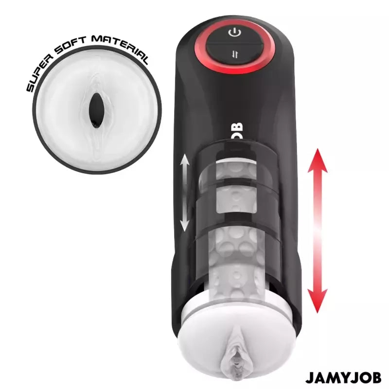 Automatinis intymus prietaisas Jamyjob Gravity, 5 režimai, USB, juodas-raudonas