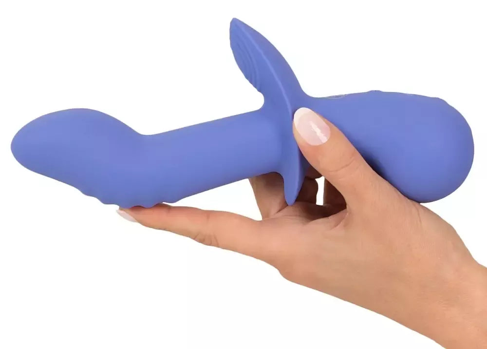 AWAQ.U Vibrator 2 violetinis dviejų variklių silikoninis masažuoklis, 21,6 cm