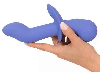 AWAQ.U Vibrator 2 violetinis dviejų variklių silikoninis masažuoklis, 21,6 cm