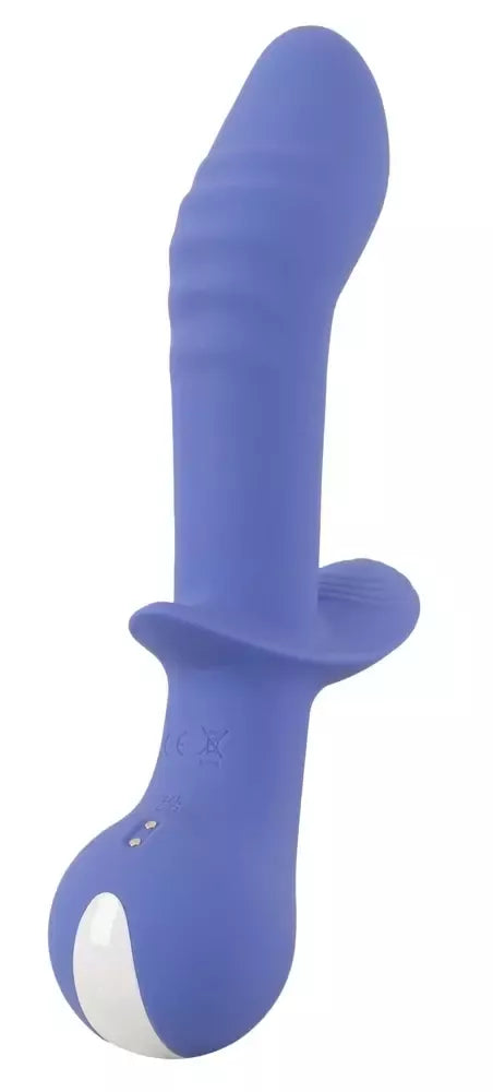 AWAQ.U Vibrator 2 violetinis dviejų variklių silikoninis masažuoklis, 21,6 cm