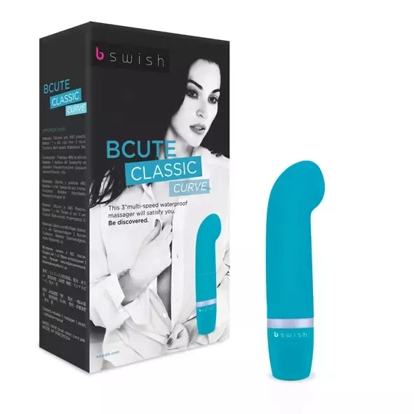 B Swish Bcute Classic Curve Jade – kompaktiškas intymus masažuoklis, atsparus vandeniui
