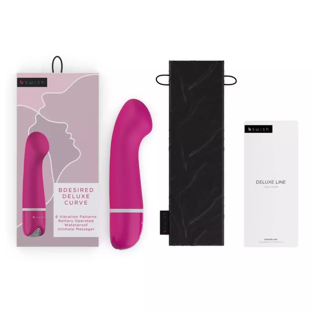 B Swish Bdesired Deluxe Curve Rose – Silikoninis intymus masažuoklis 15,2 cm