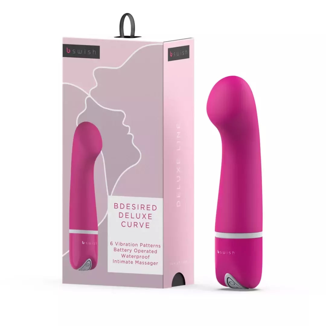B Swish Bdesired Deluxe Curve Rose – Silikoninis intymus masažuoklis 15,2 cm