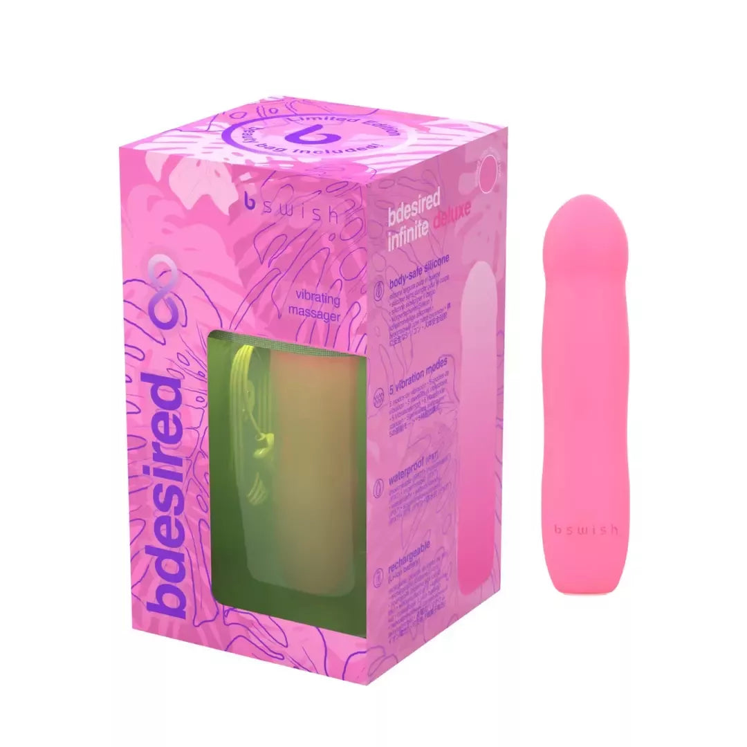 B Swish Bdesired Infinite Deluxe Beauty Edition silikoninis rožinės-žalios spalvos 16 cm