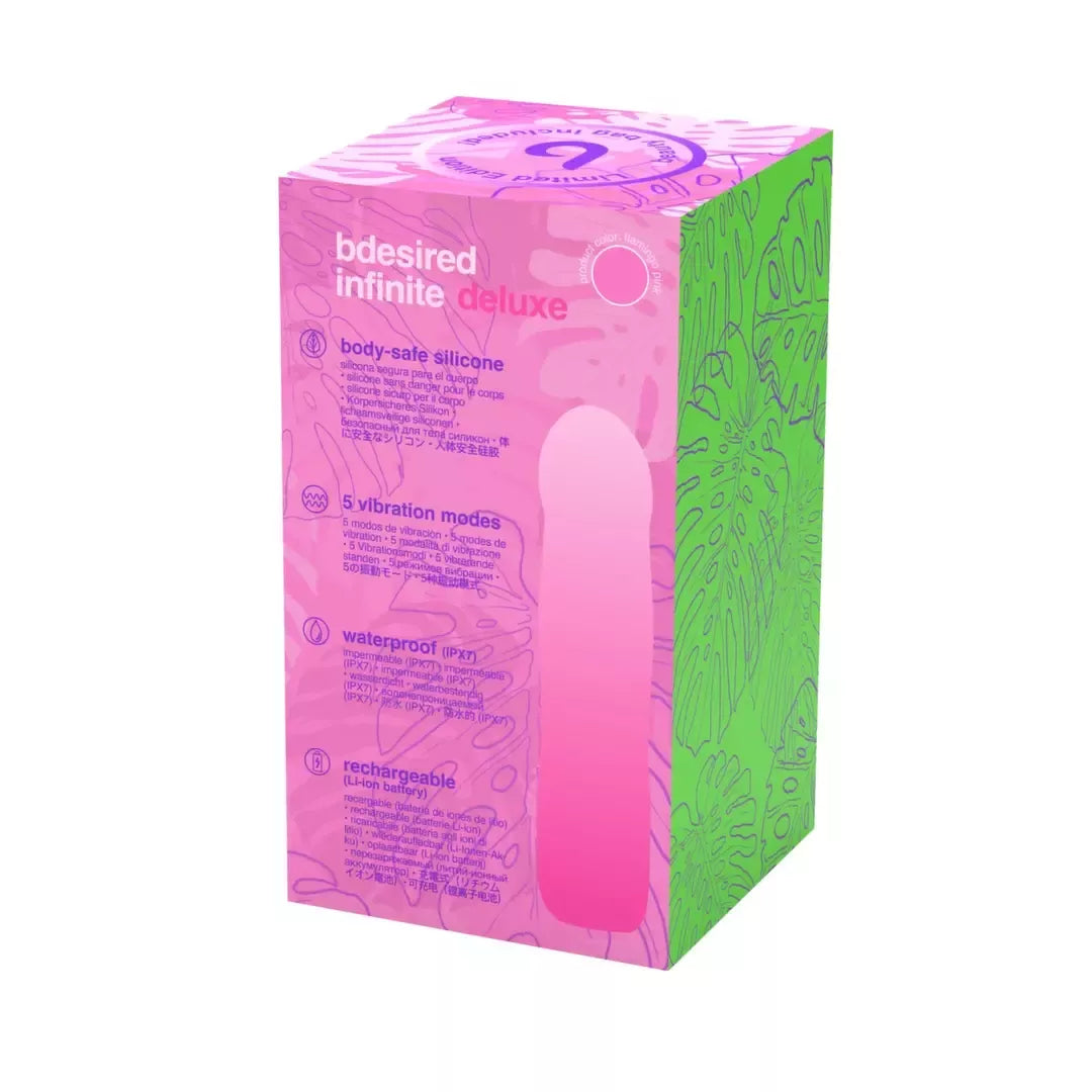 B Swish Bdesired Infinite Deluxe Beauty Edition silikoninis rožinės-žalios spalvos 16 cm
