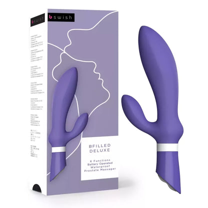 B Swish Bfilled Deluxe Twilight dviejų variklių silikoninis intymus prietaisas 21 cm