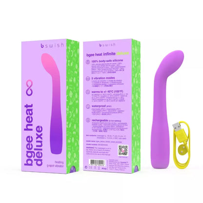 B Swish Bgee Heat Infinite Deluxe šildantis silikoninis modelis, 18 cm