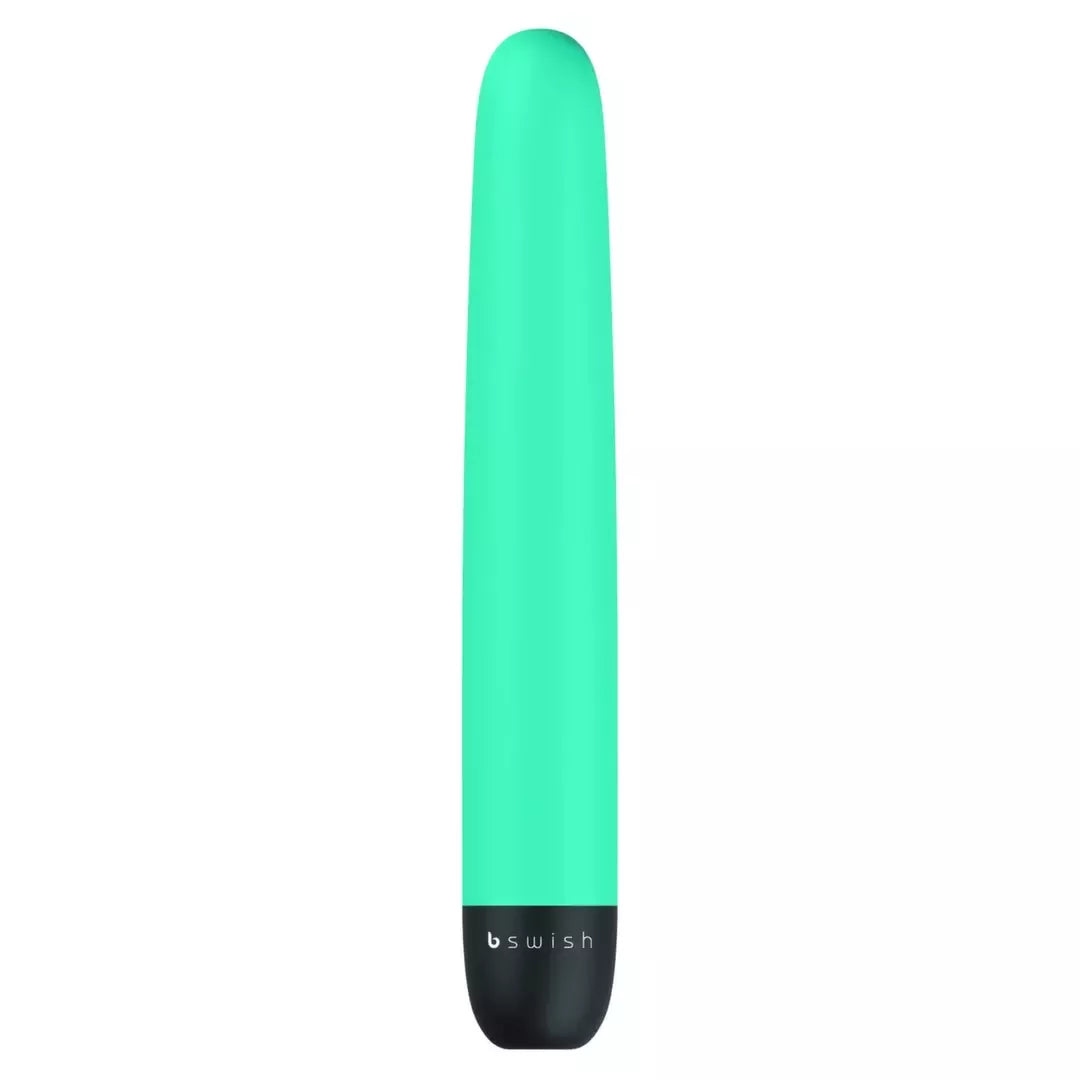 B Swish Bgood Classic Intimate Massager Jade 17,8 cm vandeniui atsparus mėlynas