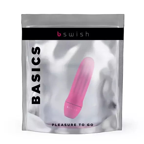 B Swish Bmine Basic kompaktiškas masažuoklis, purpurinis, 5 funkcijos, atsparus vandeniui