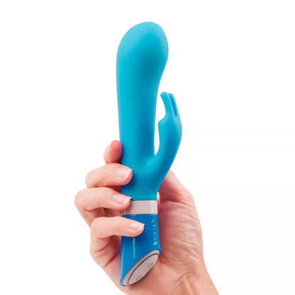 B Swish Bwild Deluxe Bunny Blue Lagoon dviejų variklių silikoninis masažuoklis