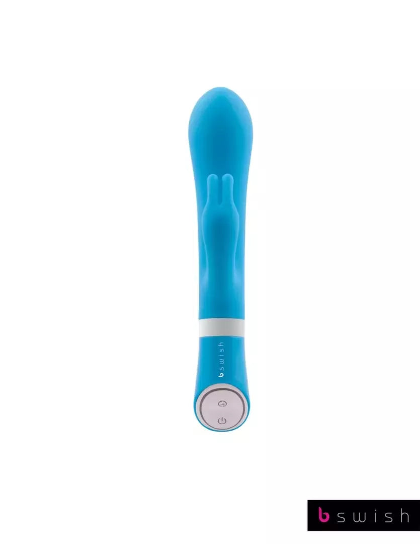 B Swish Bwild Deluxe Bunny Blue Lagoon dviejų variklių silikoninis masažuoklis