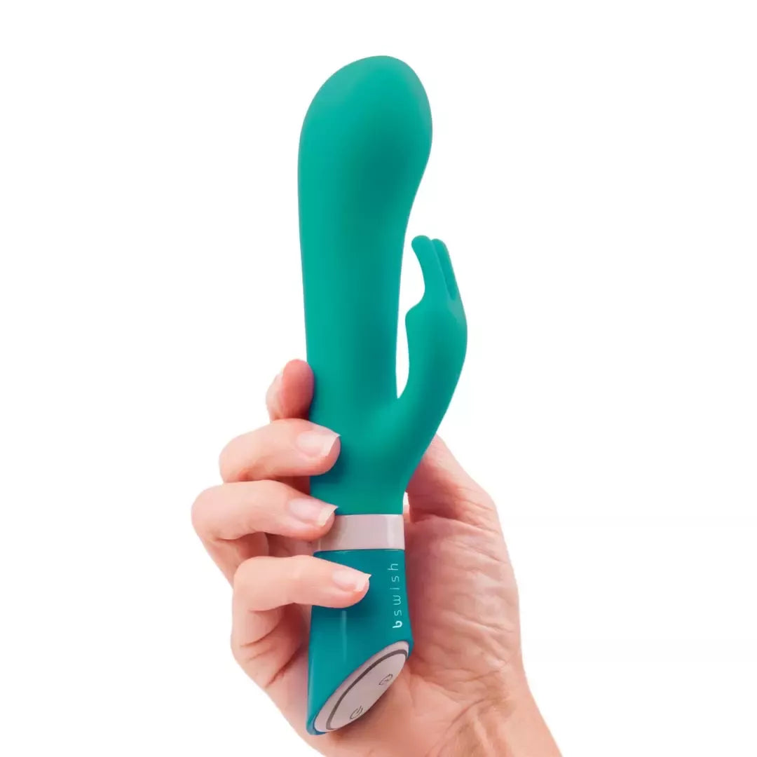 B Swish Bwild Deluxe Bunny Jade – dviejų variklių silikoninis intymus masažuoklis