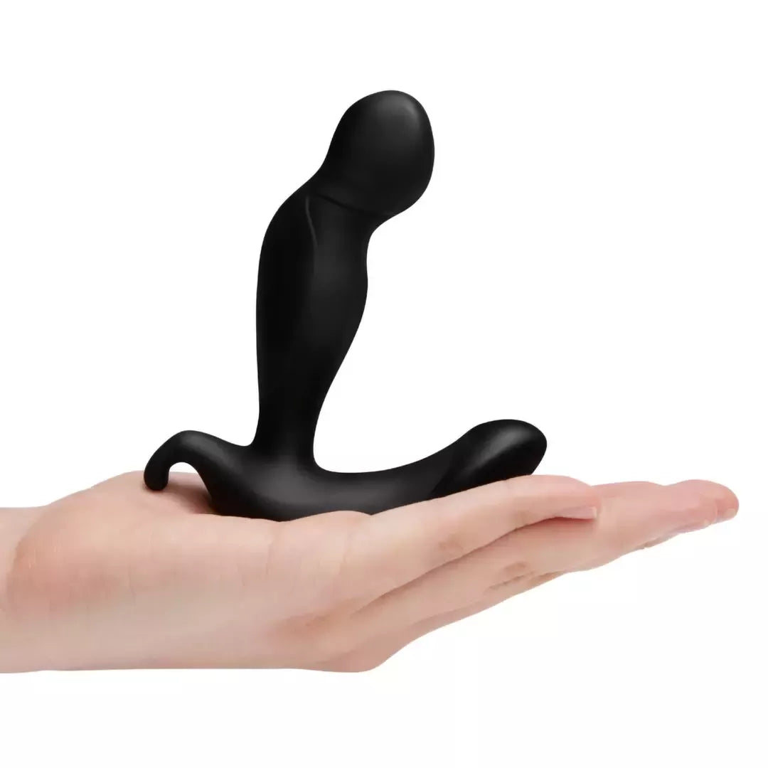 B-Vibe 360 Plug Intimate System su nuotolinio valdymo pulteliu, besisukantis ir vibruojantis, juodas