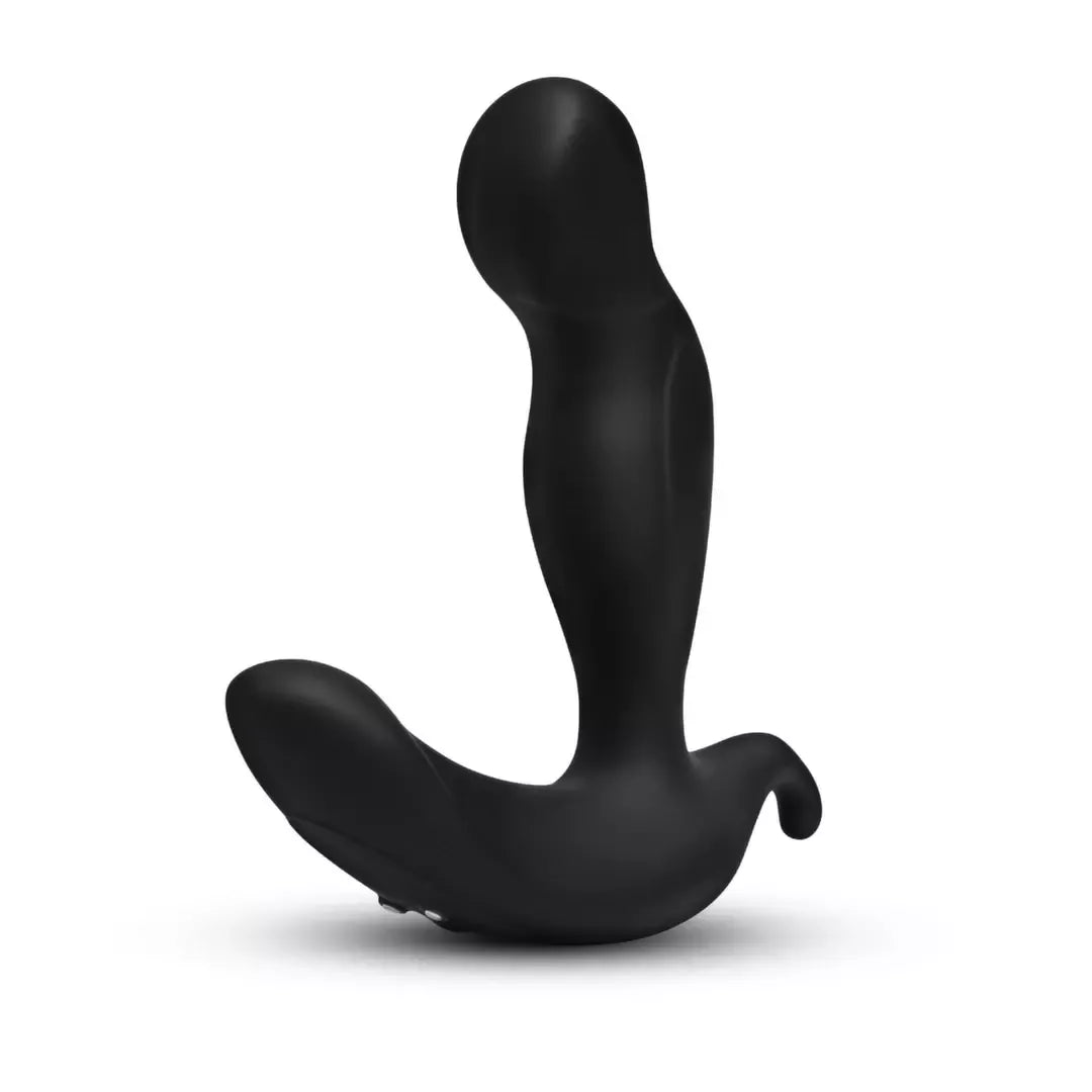 B-Vibe 360 Plug Intimate System su nuotolinio valdymo pulteliu, besisukantis ir vibruojantis, juodas