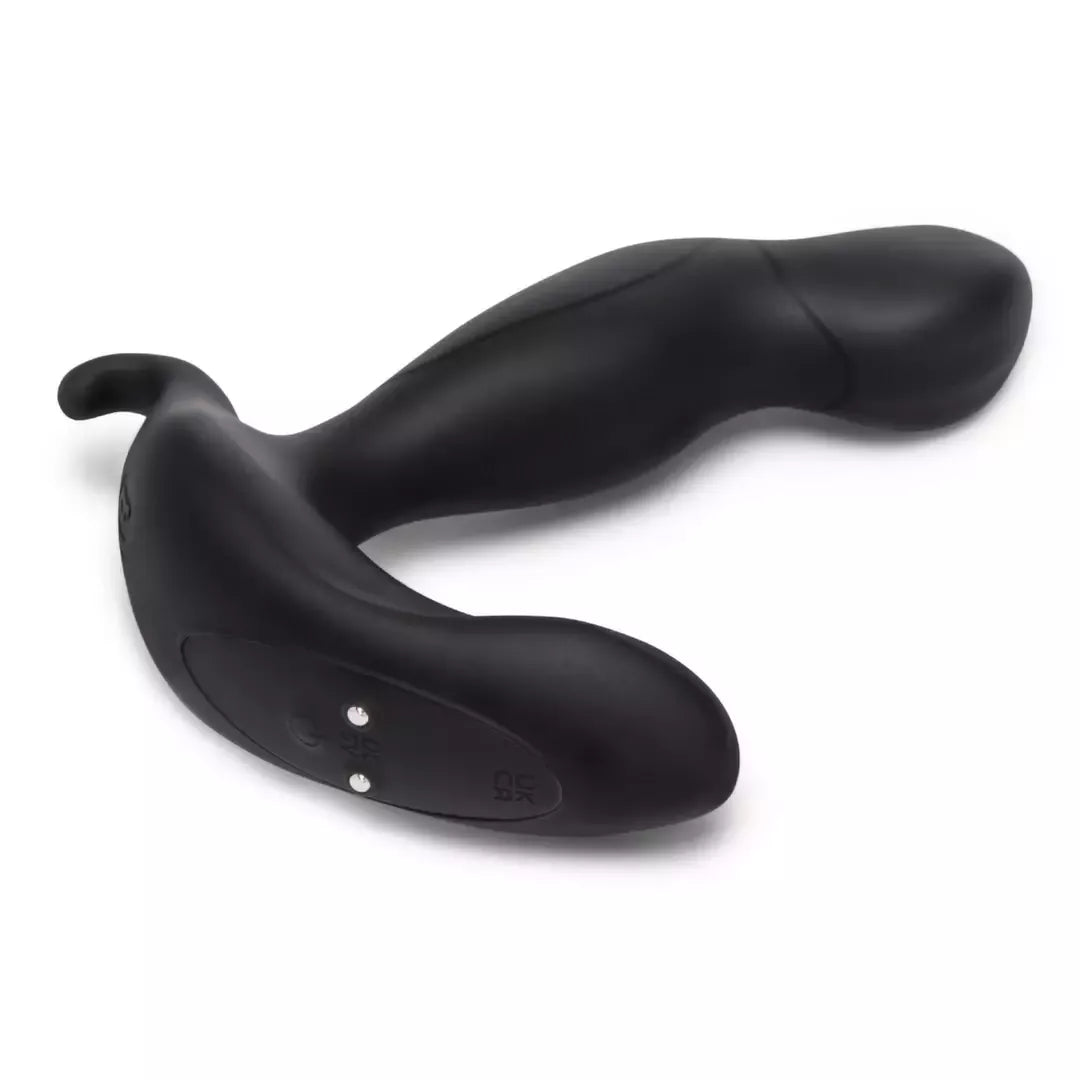 B-Vibe 360 Plug Intimate System su nuotolinio valdymo pulteliu, besisukantis ir vibruojantis, juodas
