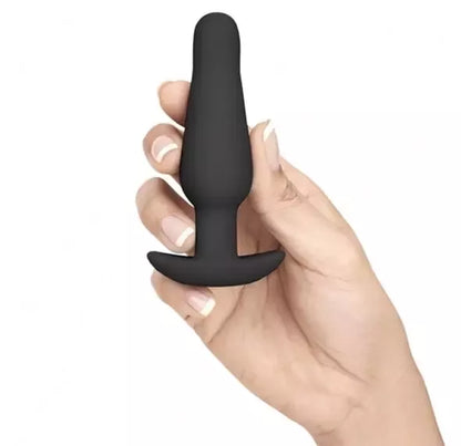 b-Vibe analinio lavinimo rinkinys, juodas – 7 dalių silikoninis komplektas su krepšiu
