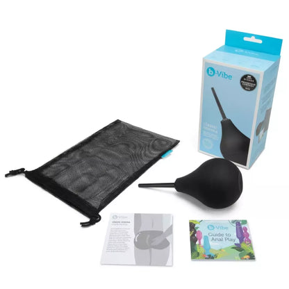 b-Vibe Classic Enema Set – minkšto silikono higienos sistema, 225 ml, mėlyna