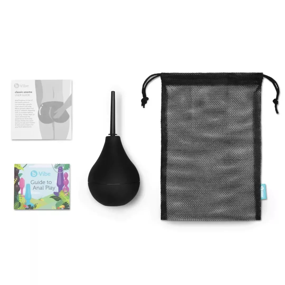 b-Vibe Classic Enema Set – minkšto silikono higienos sistema, 225 ml, mėlyna