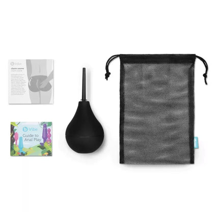 b-Vibe Classic Enema Set – minkšto silikono higienos sistema, 225 ml, mėlyna