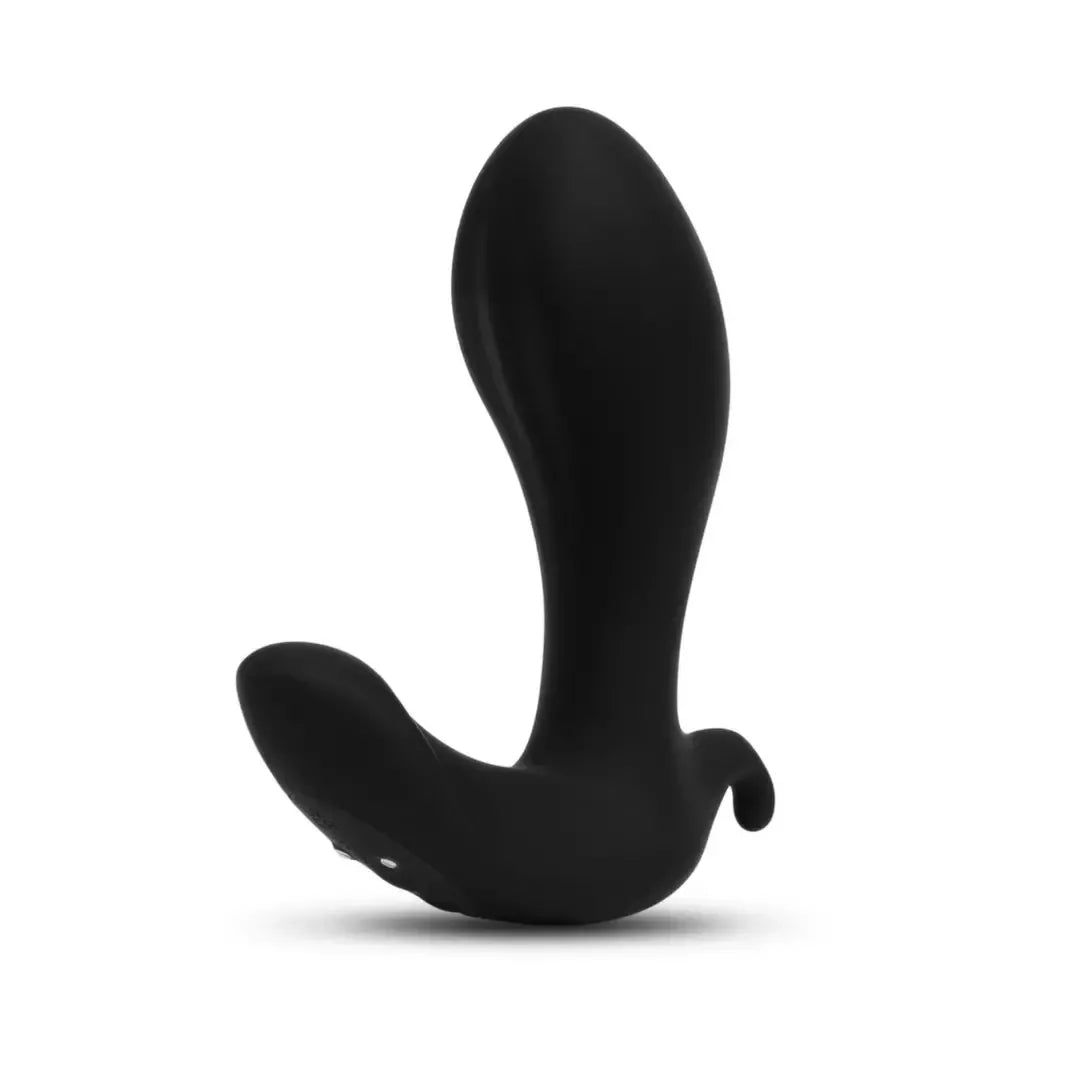 b-Vibe Expand Plug nuotoliniu būdu valdomas lankstus analinis žaislas, juodas