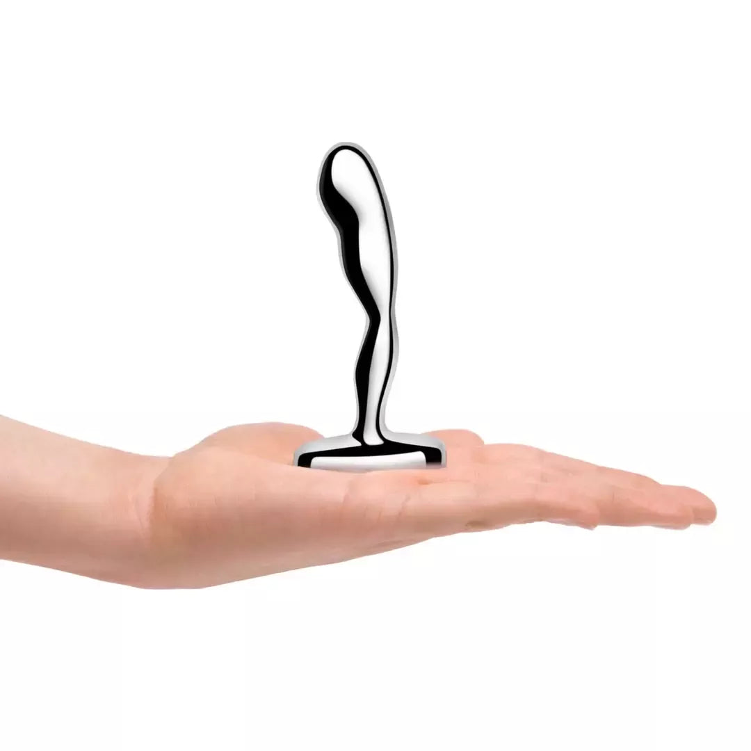 b-Vibe nerūdijančio plieno prostatos kamštis Medium – ergonomiškas dizainas, 240g