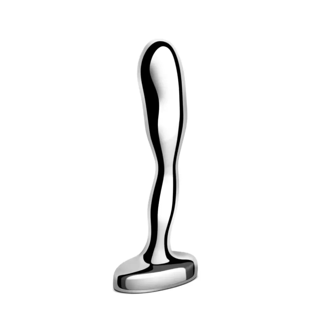 b-Vibe nerūdijančio plieno prostatos kamštis Medium – ergonomiškas dizainas, 240g