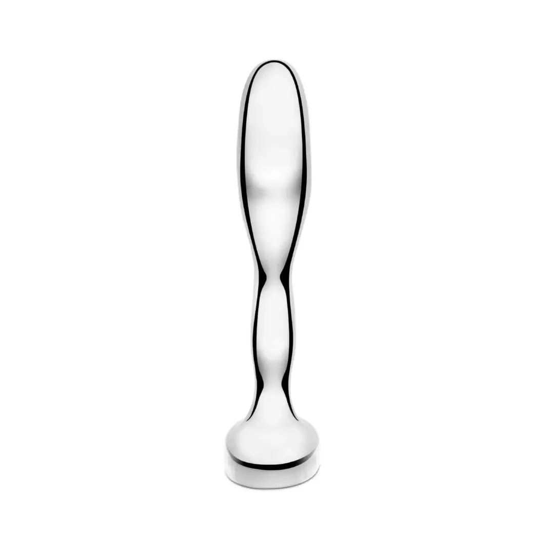 b-Vibe nerūdijančio plieno prostatos kamštis Medium – ergonomiškas dizainas, 240g