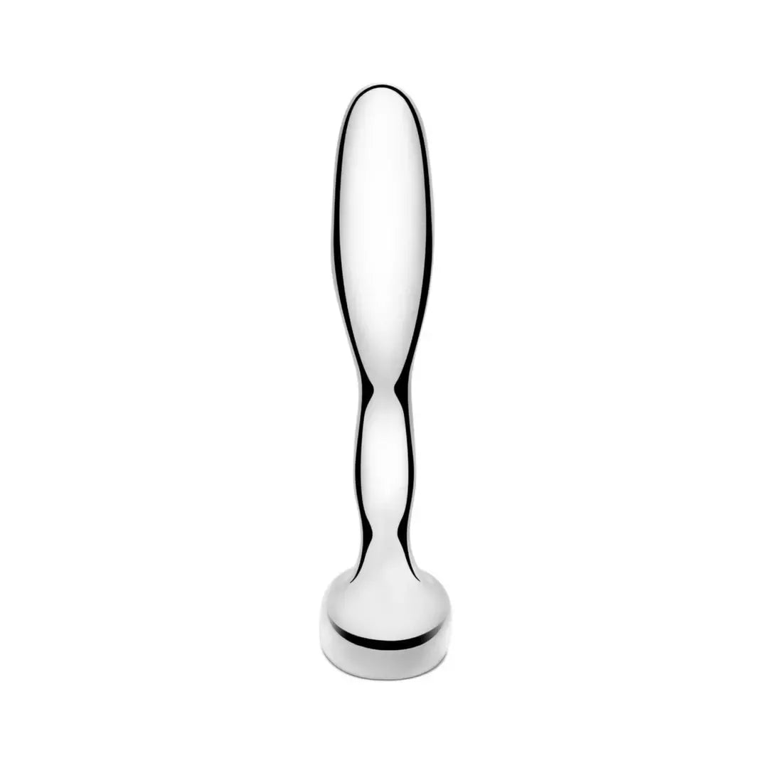 b-Vibe nerūdijančio plieno prostatos kamštis Medium – ergonomiškas dizainas, 240g