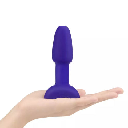 b-Vibe Rimming Petite Plug Purple – kompaktiškas vibruojantis silikoninis modelis