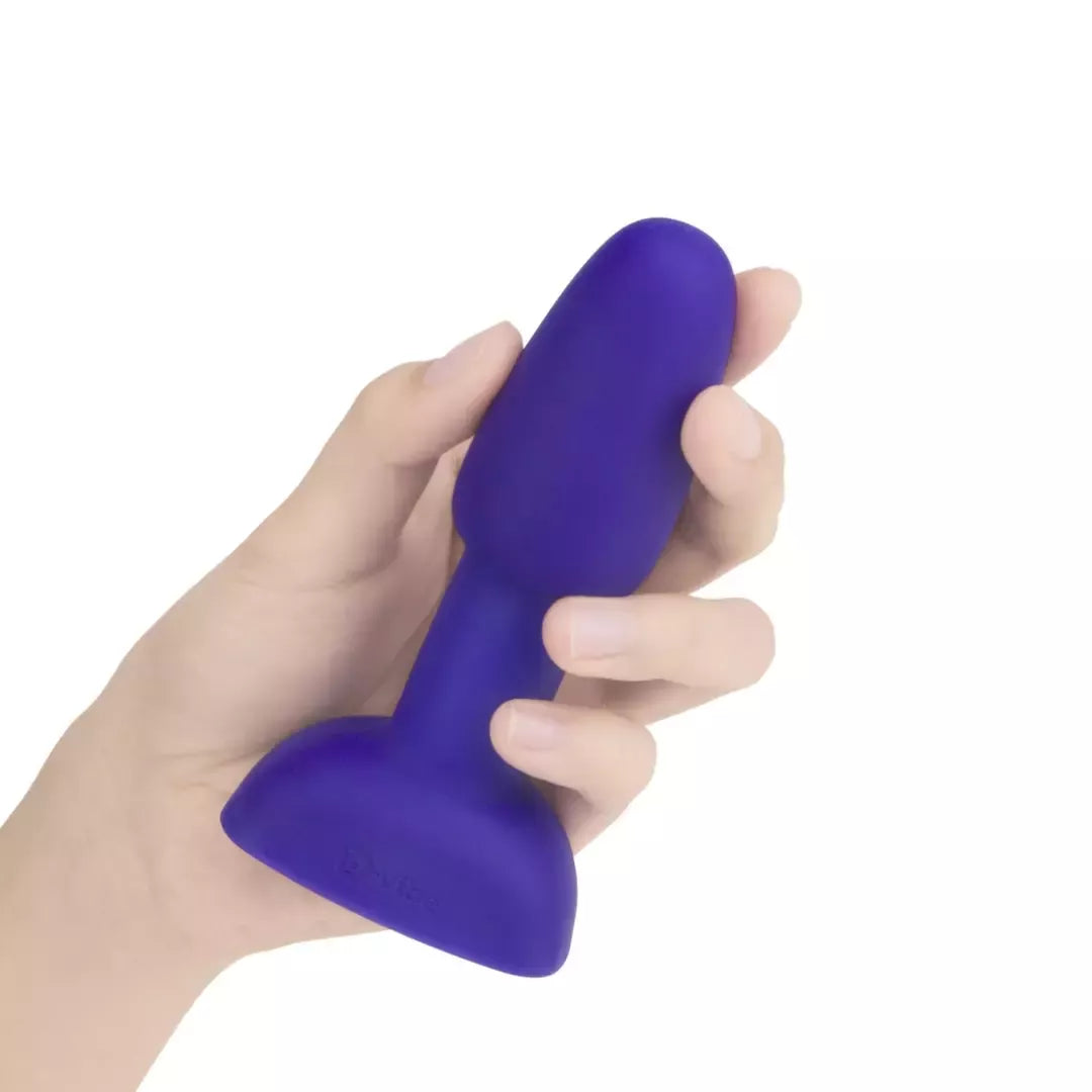 b-Vibe Rimming Petite Plug Purple – kompaktiškas vibruojantis silikoninis modelis