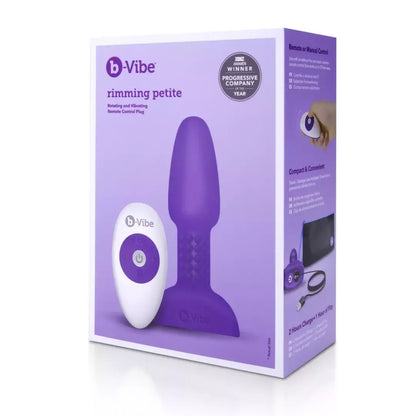 b-Vibe Rimming Petite Plug Purple – kompaktiškas vibruojantis silikoninis modelis