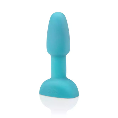 b-Vibe Rimming Petite Plug Teal – kompaktiška besisukanti ir vibruojanti sistema