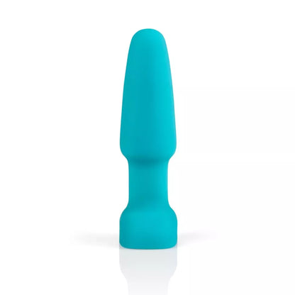 b-Vibe Rimming Plug 2 Teal – besisukantys karoliukai ir nuotolinis valdymas, 15,2 cm silikoninis