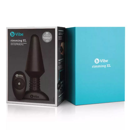 b-Vibe Rimming Plug XL Black – pažangus intymus prietaisas su besisukančiais rutuliukais