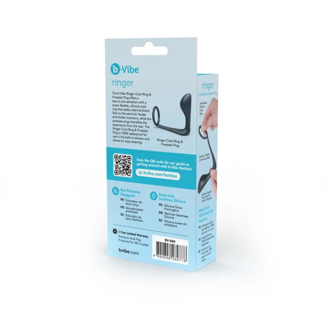 B-Vibe Ringer Intimate silikoninis žiedų ir analinių kamščių rinkinys, žalias, vandeniui atsparus